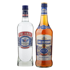 Poliakov vodka
fles à 700 ml
of Dujardin vieux
fles à 1000 ml